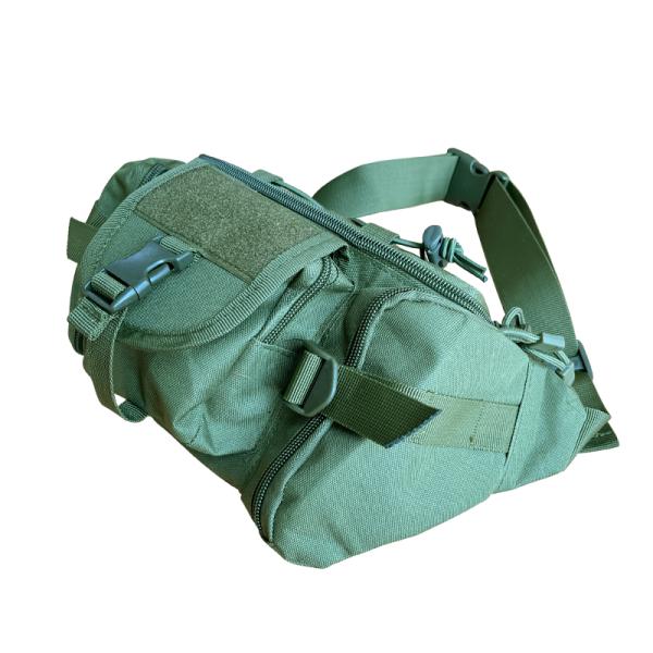 Interior Compartment Green Color Multi Function Waist Bag with Characters Pattern Type