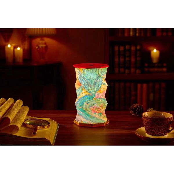 Rotating Folding Origami Light Fixture Large Paper Floor Lamp Touch Control