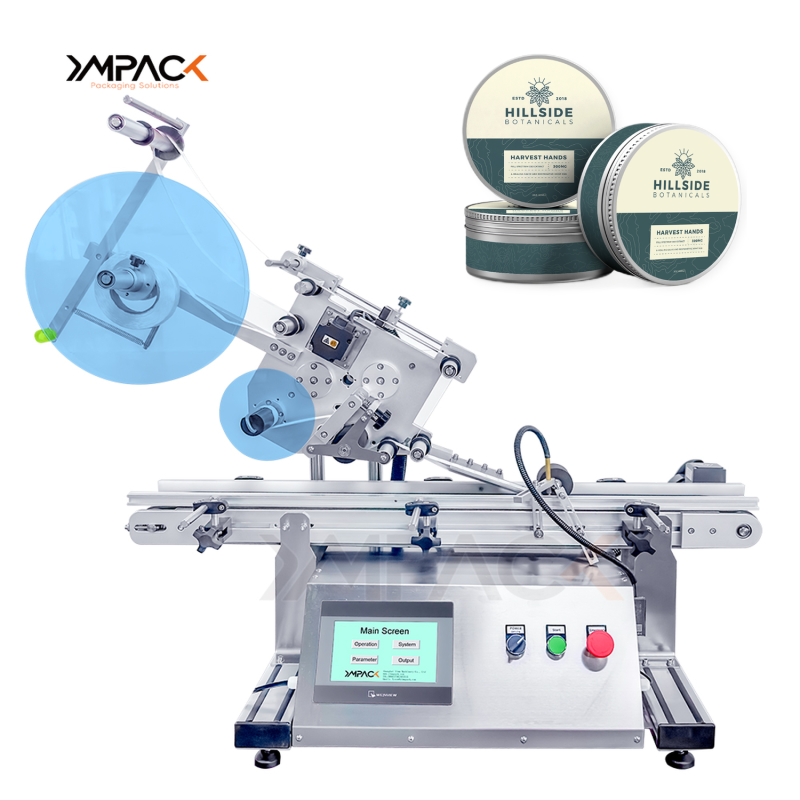 Desktop Sticker Flat Surface Labeling Machine Bottles Caps Boxs For Small Business