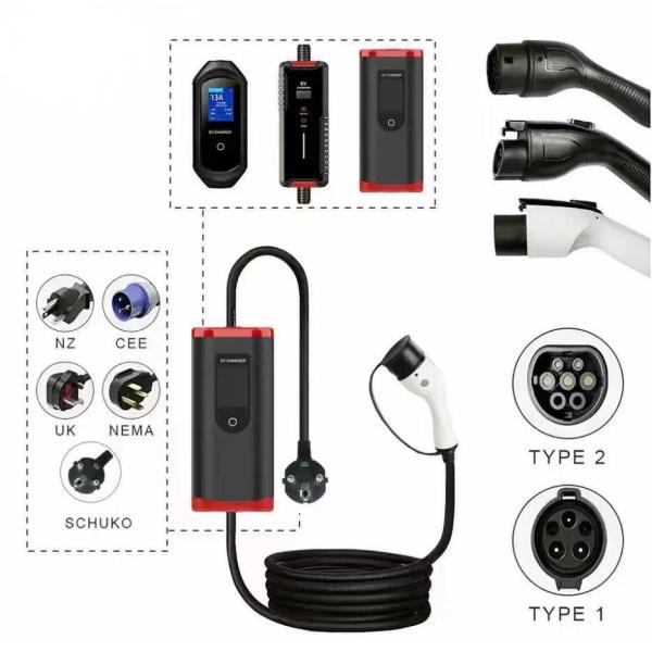 16A 32A EV Charger Cable 5M with TUV IEC62893 and UL Approved