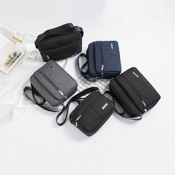 Canvas Casual Shoulder Messenger Bag Solid Buckle MultiPocket