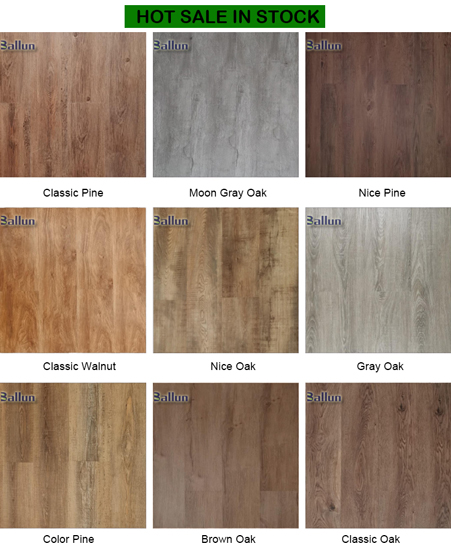 Simple Color SPC Flooring Easy Click Installation / Labor Cost Saving / Eco-friendly