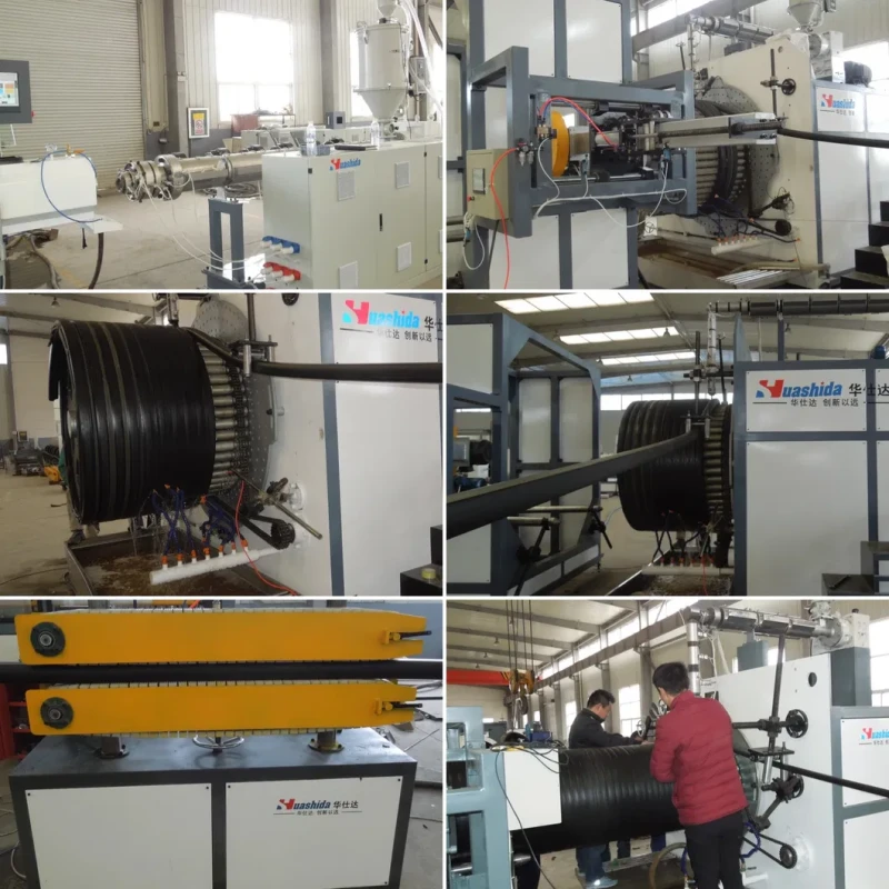 HDPE Hollow Wall Spiral Pipe Extruding Machine with 200-3000mm Pipe Range and High Ring Stiffness for Automatic Operation