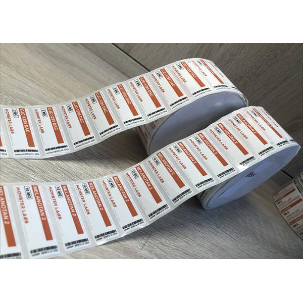 Private glossy self adhesive vinyl waterproof PP vial label roll printing manufacturer