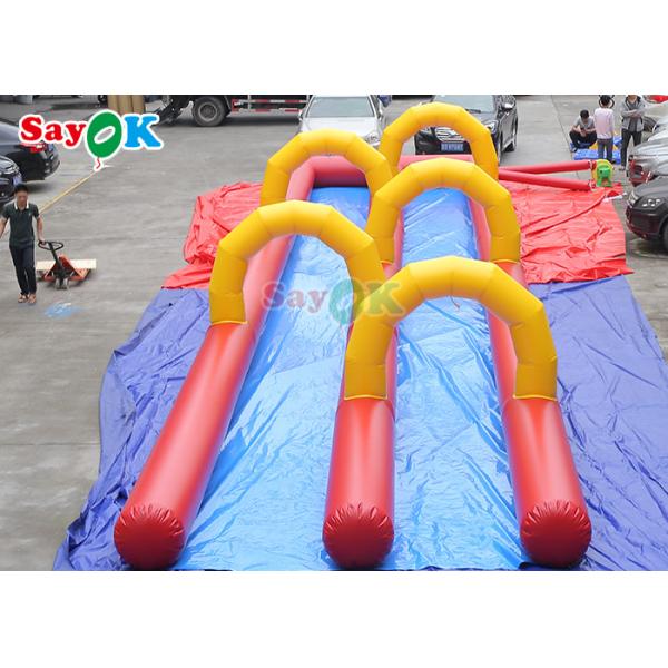 Outdoor Inflatable Slide Attractive Entertainment 20m Giant Inflatable Water Slide For Amusement Park
