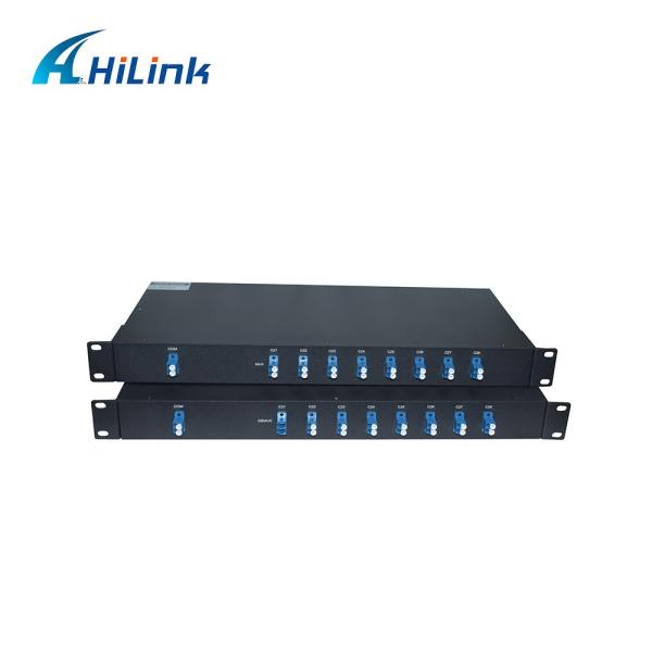 19" 1U Standard Rack 8CH DWDM Mux Demux CH21 - CH28 LC UPC Connectors