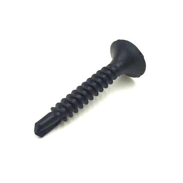 Flared Head Drywall Screw Black Scale Drill Tail Screw Cross Countersunk Head Plasterboard Nail