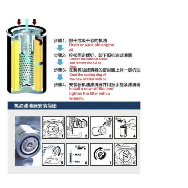 TF-8984 Leopard King Iron Oil Filter 258*108*11/2-16 for Improved Engine Performance