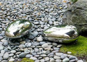 China Polished Rock Sculpture , Stainless Steel Outdoor Sculpture Customised on sale