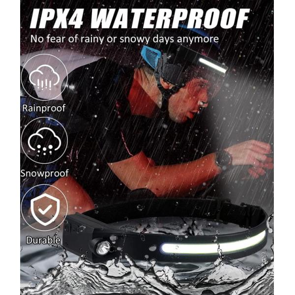 Waterproof Flexible Headlamp Work Light 12000 Lumen 230 Degree USB Rechargeable