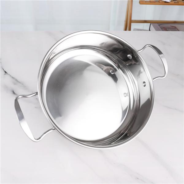 Hot Selling Korean 3pcs Non Stick Cookware Set Hot Pot Stainless Steel Soup Pot Cooking Pot Set