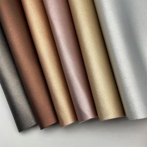 China Khaki Brown Fadeless Fold Resistant PVC Leather Cloth 140cm Width on sale