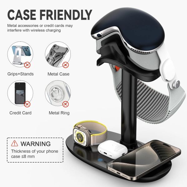 Fast 15W Wireless Charging Four-in-One Multifunction Charger