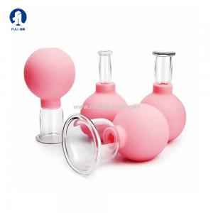 China 4 Pcs 15/25/35/55mm Pink Vaccum Massage Cups Cupping Hijama Cups Pull Out Vacuum Apparatus on sale