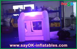 China Inflatable Game Party 210D Polyester Cloth Inflatable Money Booth LED White For Party on sale