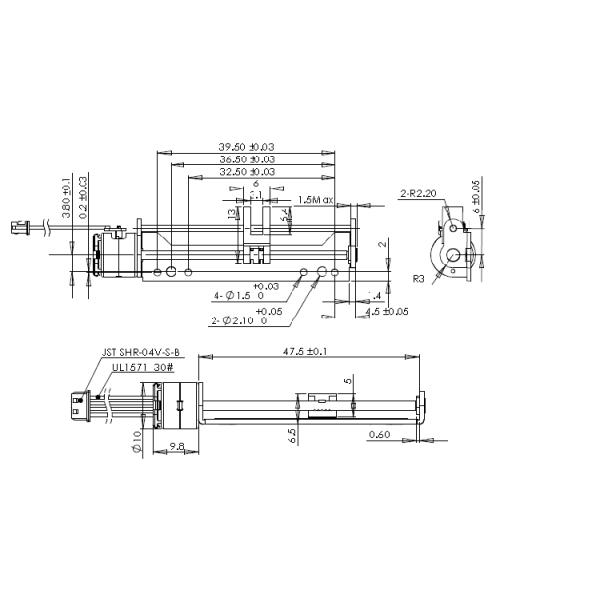 Micro Slider Screw Stepper Motor 10mm 5VDC Mini Linear Stepper Motor For Precise Instrument