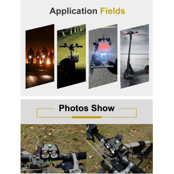 Waterproof IP65 Solid 5000 Lumens Bike LED Flashlight With External Switch