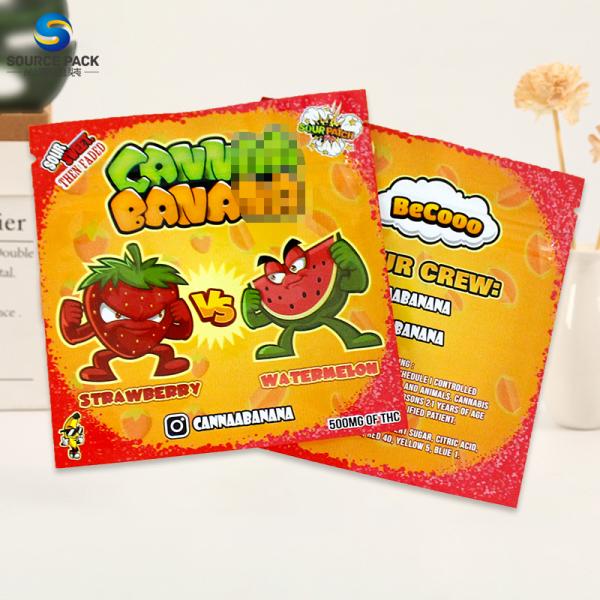 Zipper Plastic Weed Packaging Bags For CBD Gummies Candy