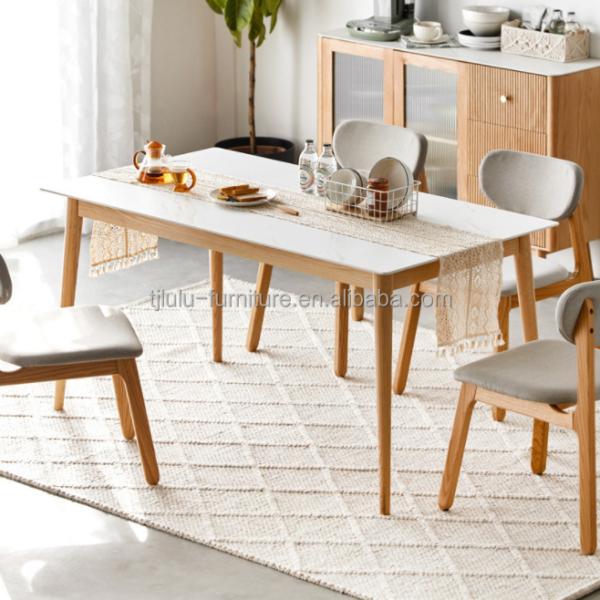 Exquisite Rectangular Dining Table and Chair Combination for Living Room General Home Furniture