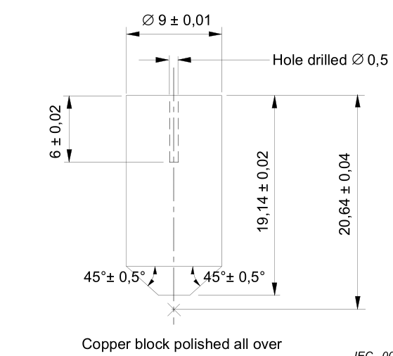 Durable Combustion Testing Equipment Copper Block IEC 60695-11-4 Figure 1 IEC 60695-11- 3 Figure 1