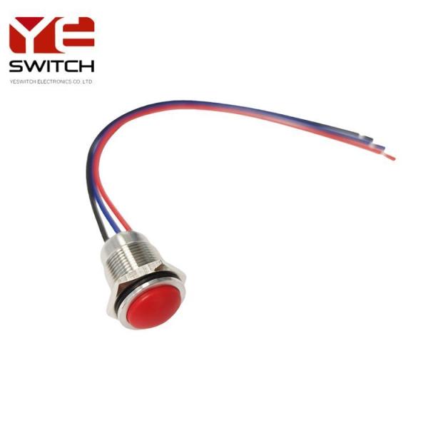 3A 250VAC 16mm Emergency Stop Button PA66 Illuminated Push Button Switch