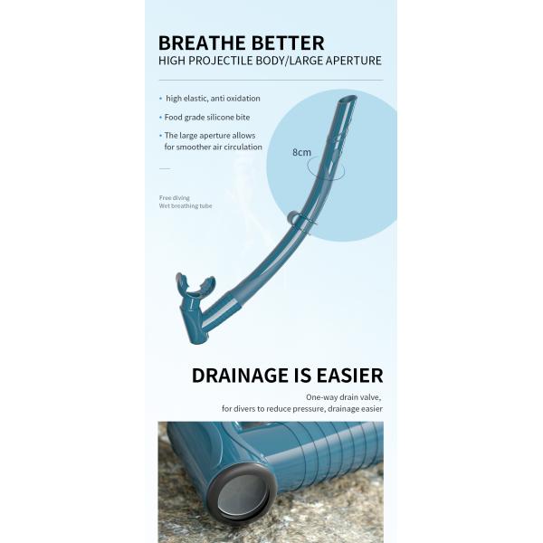 Colorful Adult Diving Wet Snorkel Underwater Breathing Device Tube OEM