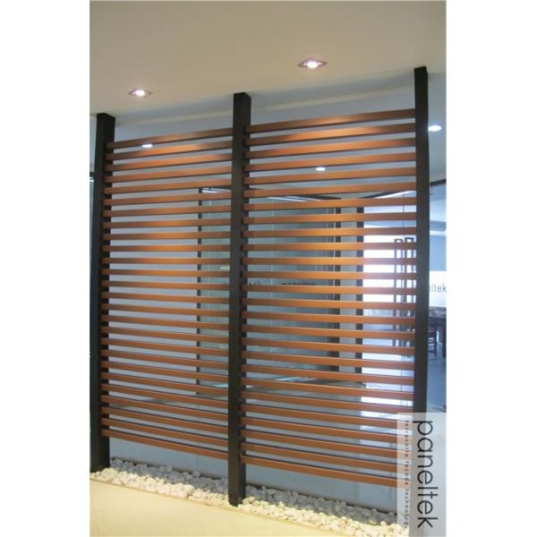 Interior / Exterior Ceramic Wall Cladding , Decorative Terracotta Baguette Louver