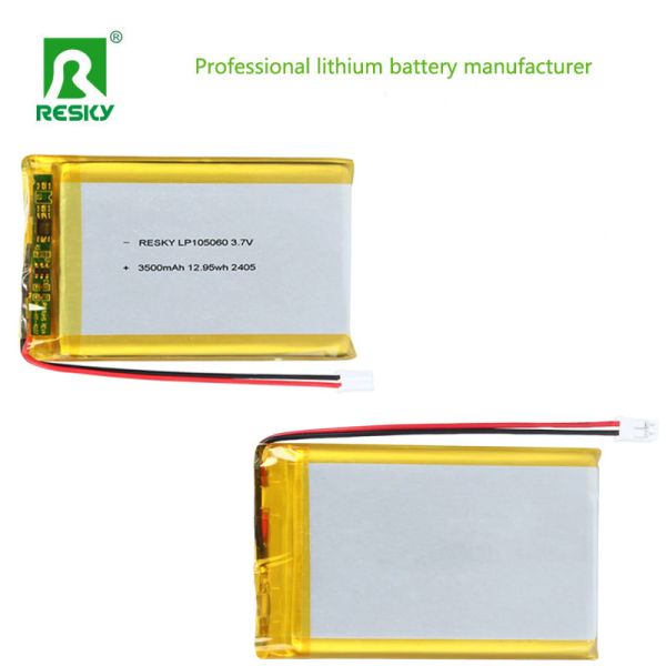 RESKY LP105060 3.7V 3500mAh 12.95wh Solar Power Lithium Battery Cell Rechargeable Batteries