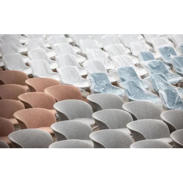 Fixed Rolling Upholstered Conference Chairs Steel Base Corrosion Resistance
