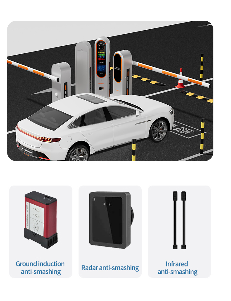 Automated License Plate Recognition ALPR System With RFID Turnstiles UHF Camera Technology