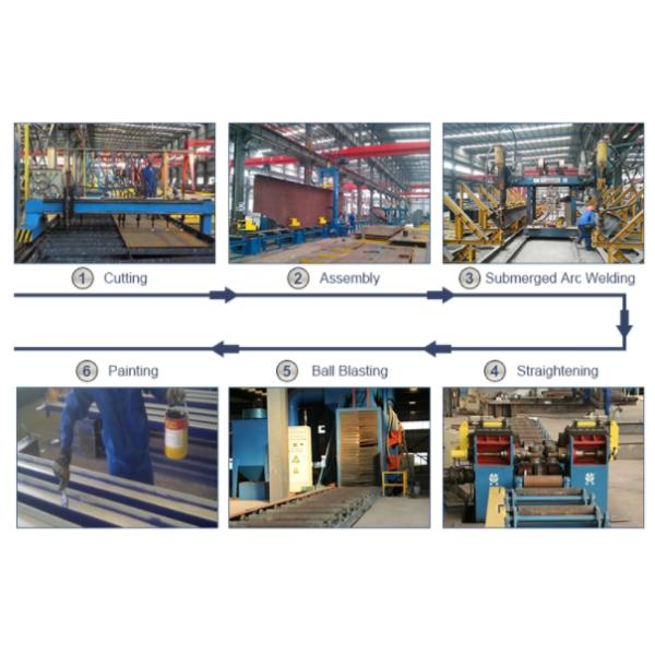 11m Pre Engineered Steel Structure Warehouse with H-Section Beams