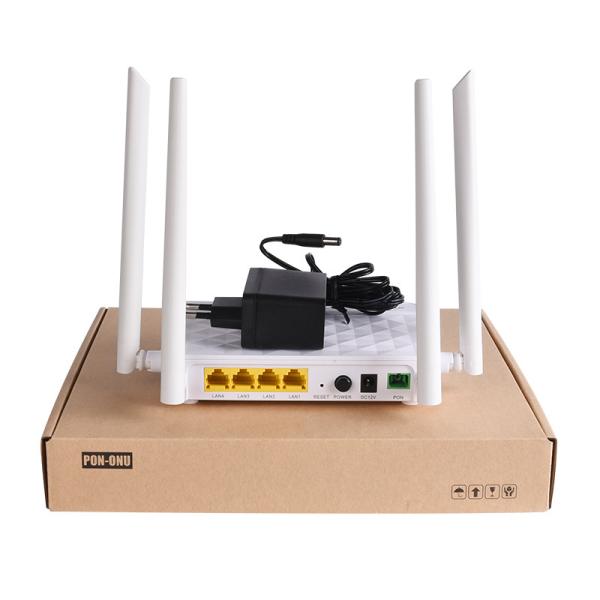FTTH 4GE GPON ONU DUAL BAND Onu Compatible With OLT Huawei Zte Fiberhome