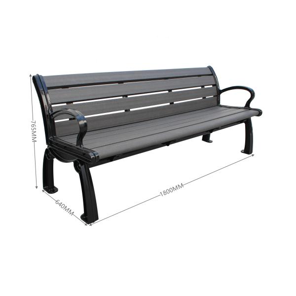 Waterproof Plastic Wooden Bench , Anti Rust Durable Wooden Garden Bench Seat
