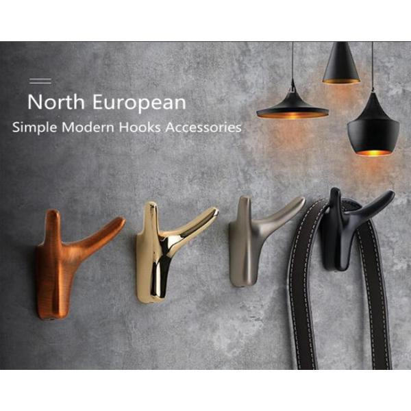 Simple Modern Chrome Cloth Hanging Hooks Wall Mounted Adjustable Hat Holder Zinc Gold Cap Holder