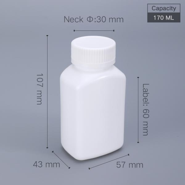20ml-200ml Empty Pill Bottles Packaging with Screw Cap Round Bottle HDPE Material