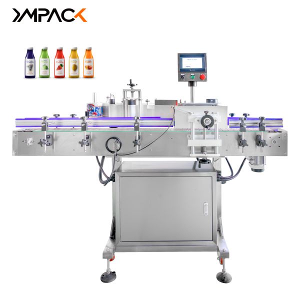 PLC Touchscreen Automatic Round Bottle Labeling Machine Applicator for Honey Jars