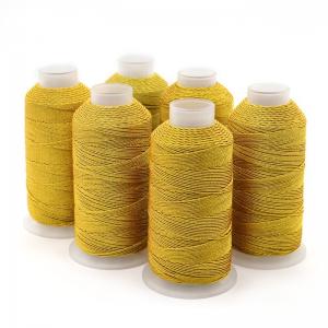 Buy cheap 100% Silk High Tenacity 3 Ply Gold And Silver Metallic Yarn Thread For DIY Jewelry Making product