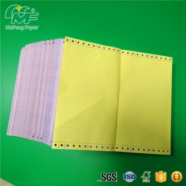 Quality 3 Parts Payslip Computer Form Paper Carbonless 100% Virgin Wood Pulp For Pin Mailer Printer for sale