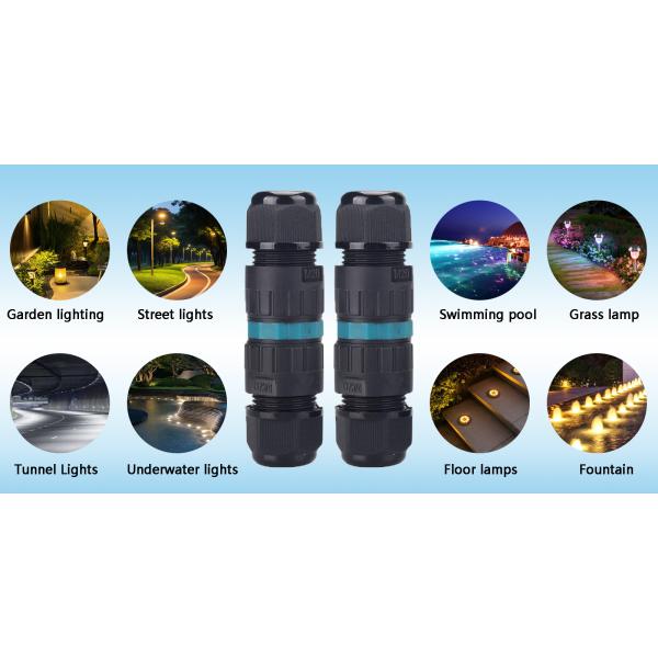 Ip68 Waterproof Electrical Connector 3-Pin Connector For 5-12 Mm Diameter Cable