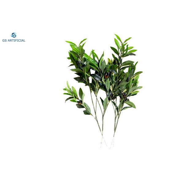 High Simulation Olive Artificial Plant Leaves Realistic Visual Effects