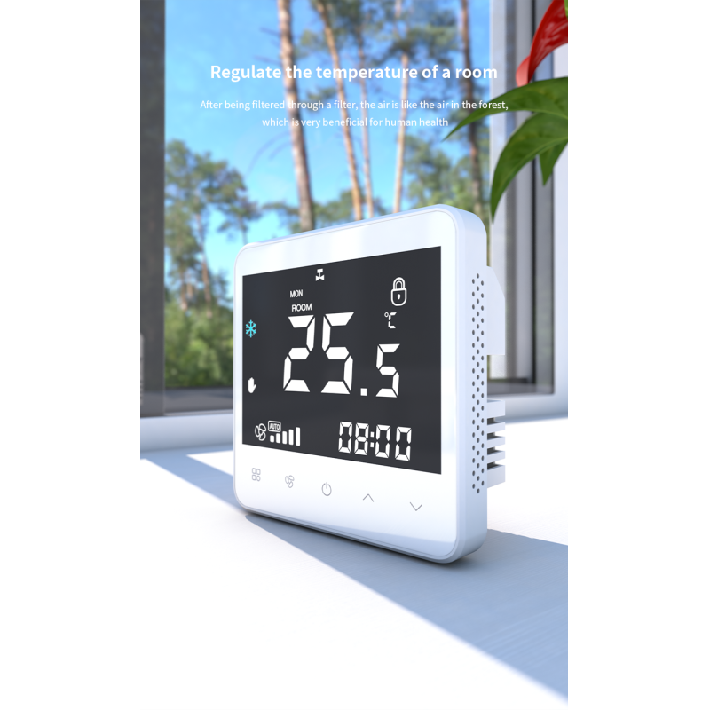 High Precision Smart Fan Coil Thermostat With LCD Display