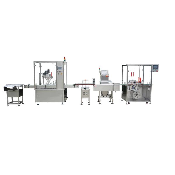 Cosmetic Powder Bottling Production Line PLC Control 0.8MPa Air Supply