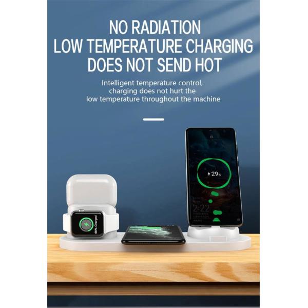 Rotating 6 In 1 Wireless Charging Station 5V 2A Multi Device Charger For Apple IPhone