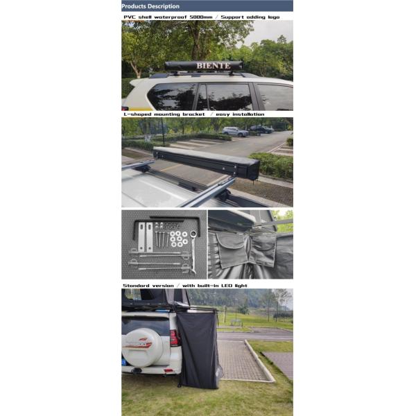 Portable Foldable Shower Tent with Built-in LED Strip Light and 420D Oxford Cloth