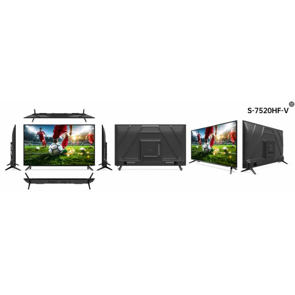 Tempered Glass 4k Large Smart TV 75 Inch Customized For Guesthouses
