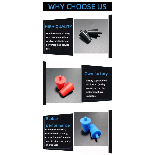 Multi-Size Conical Plug Silicone Stopper and Environmentally Friendly for Industrial Applications
