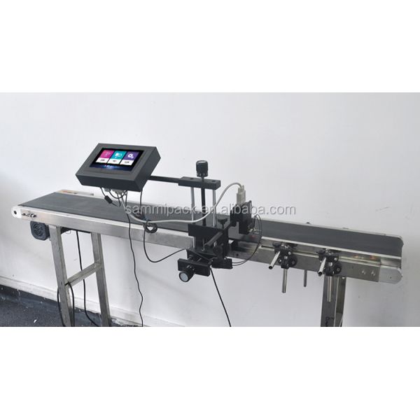 Top Sale Not Blocked Automatic Inkjet Printing Machine Date Coder Machine with Bracket with Conveyor