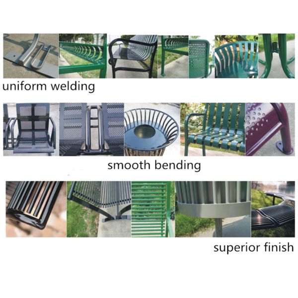 6ft Heavy Duty Outdoor Metal Benches With Powder Coating Finish