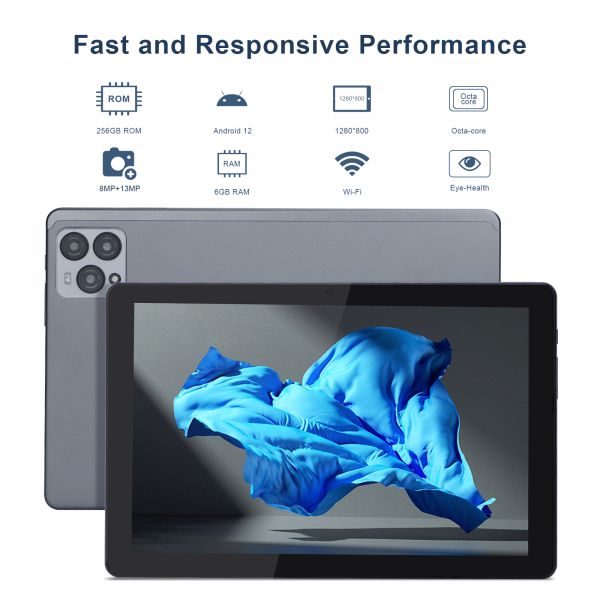 C idea 10 inch Android 12 Tablet 8GB RAM 256GB ROM Model CM8000PLUS Gray
