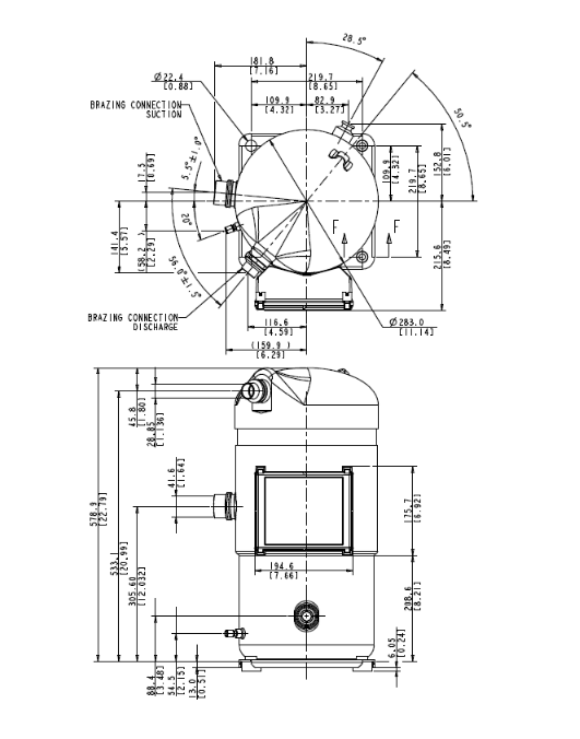 Zh48kve-Twd-526 R407c Scroll Compressors For Heat Pump